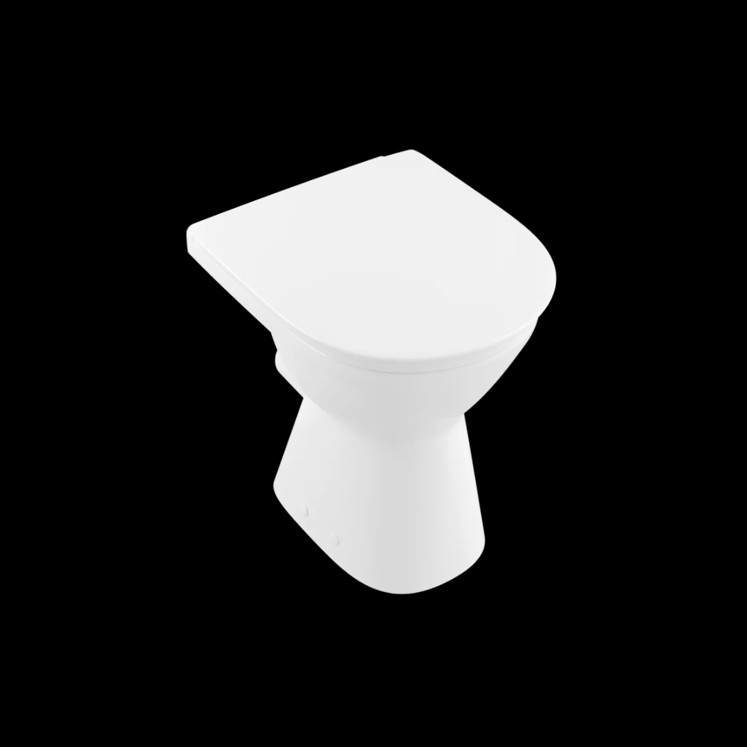 Villeroy and Boch_Sanitaryware_ViCare Washdown toilet, rimless, floor-standing, White Alpin